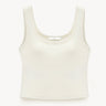 Cropped top with sewn-in bra White PINXIT XS