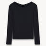 Lightweight ribbed long-sleeve T-shirt Black PINXIT XS