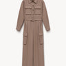 Wool-blend cargo jumpsuit Almond PINXIT EU 36