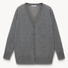 Wool and cashmere oversized cardigan Dark gray melange PINXIT S