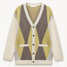 Diamond pattern 100% wool cardigan PINXIT