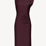 One-sleeve dress Bordeaux red PINXIT EU 36