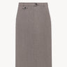 Herringbone straight-fit wool skirt PINXIT