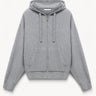 Wool with angora knitted hoodie Gray melange PINXIT S