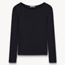 Lightweight ribbed long-sleeve T-shirt Black PINXIT XS