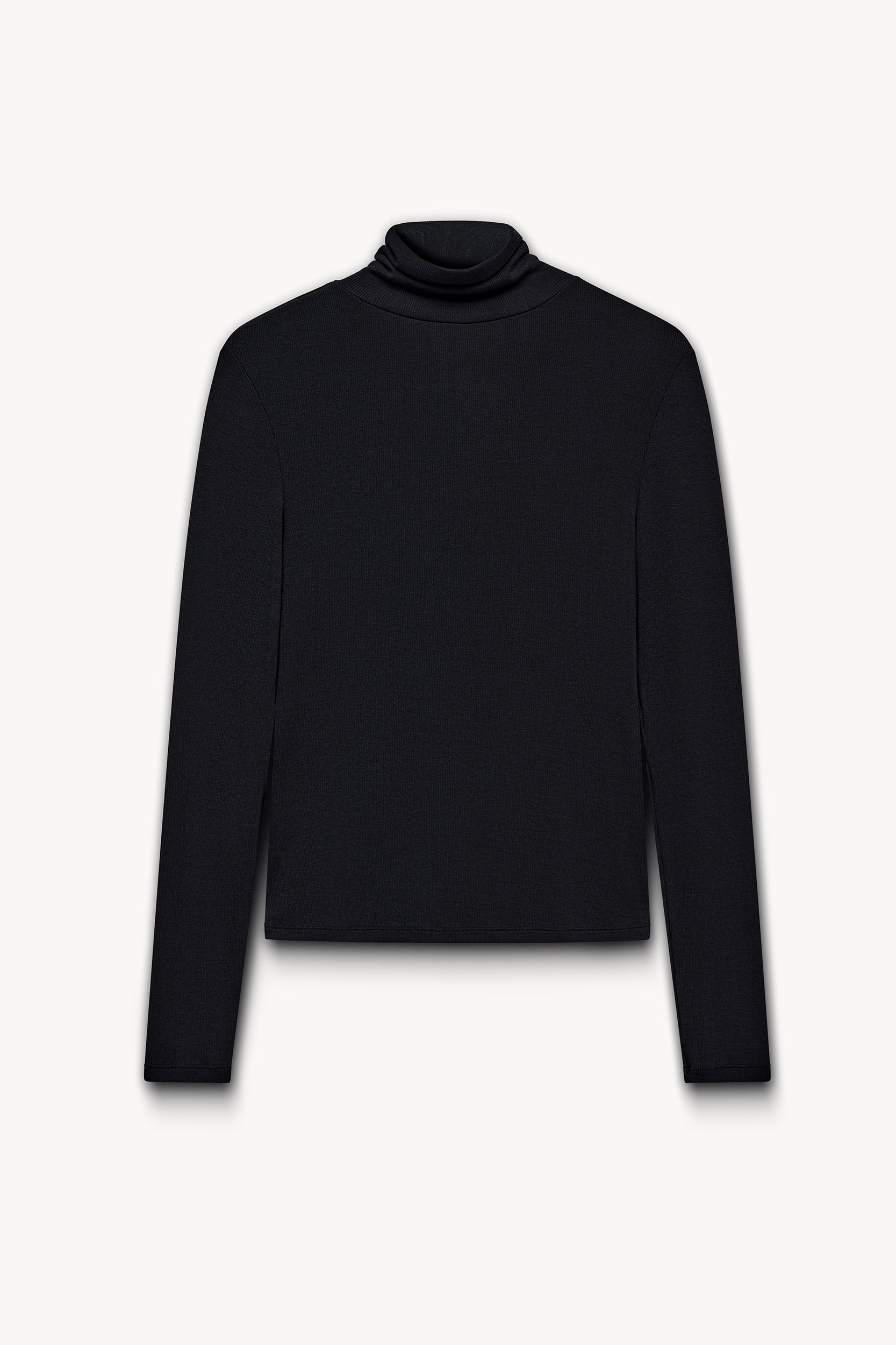 Lightweight ribbed turtle-neck top Black PINXIT XS