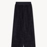 Elasticated waist velour knit trousers Black PINXIT S