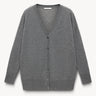 Wool and cashmere oversized cardigan Dark gray melange PINXIT S