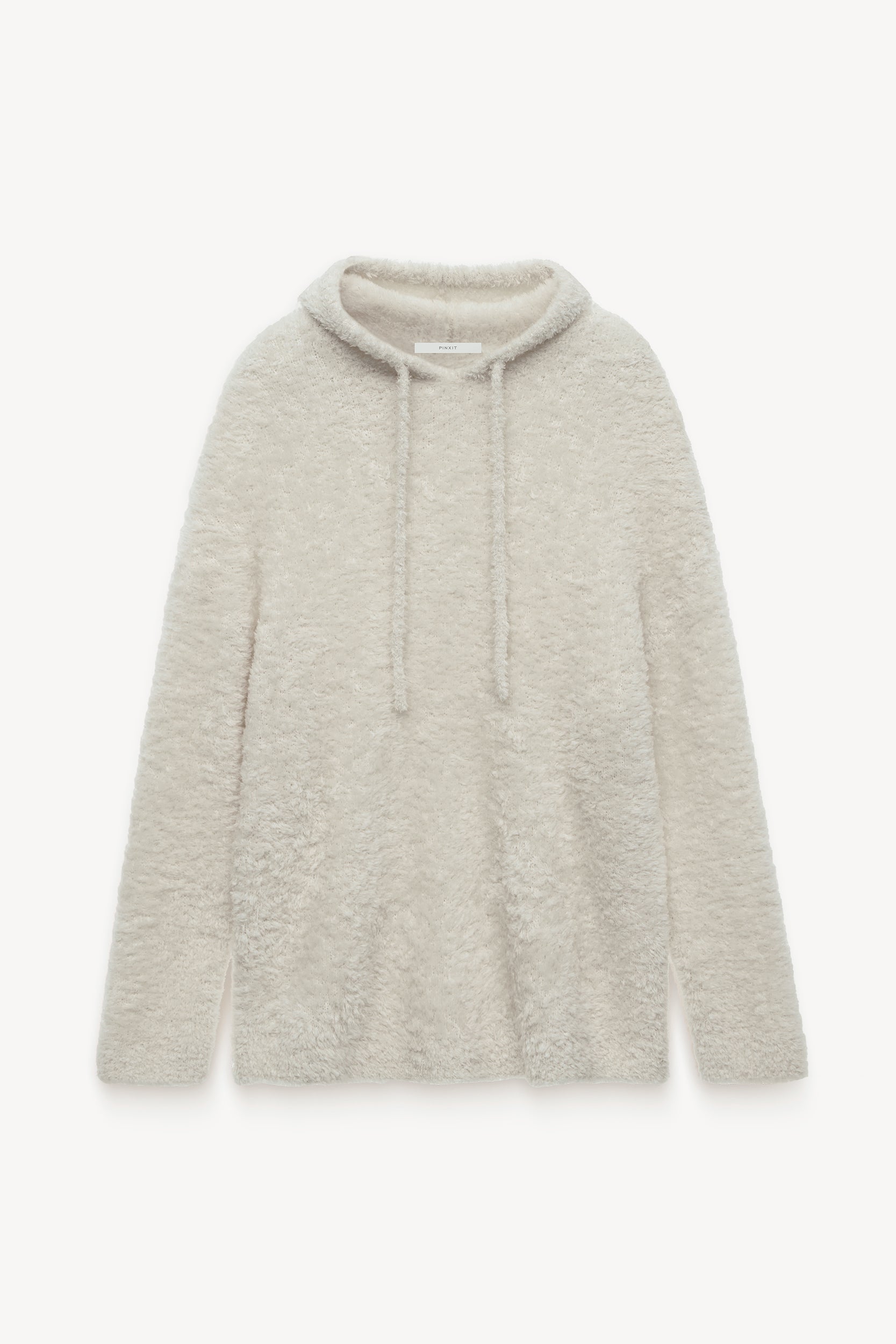 Wool oversized hoodie Ecru PINXIT One size